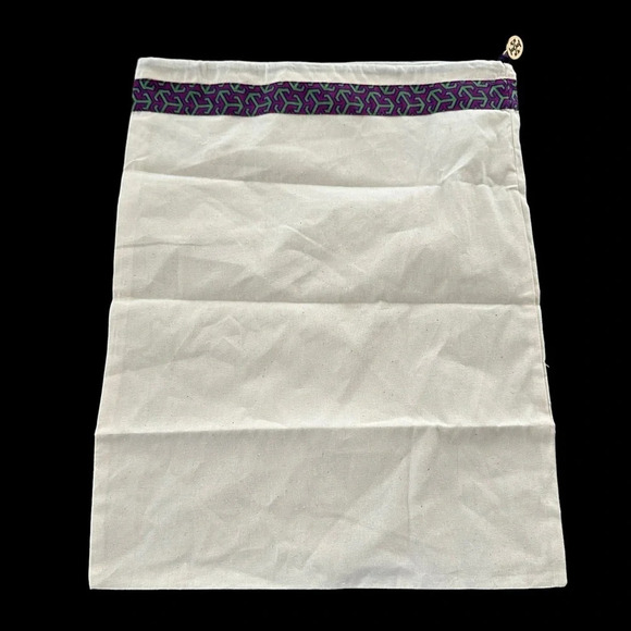 Tory Burch Dust Bag Cover Rectangular Handbag Purse Travel Drawstring Linen - Picture 1 of 4